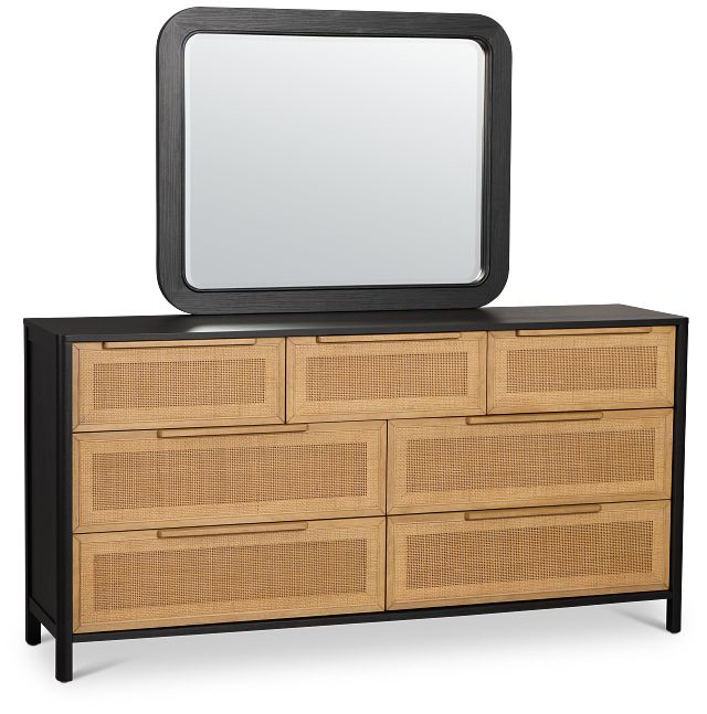 Pacific Two-tone 7-drawer Dresser & Mirror