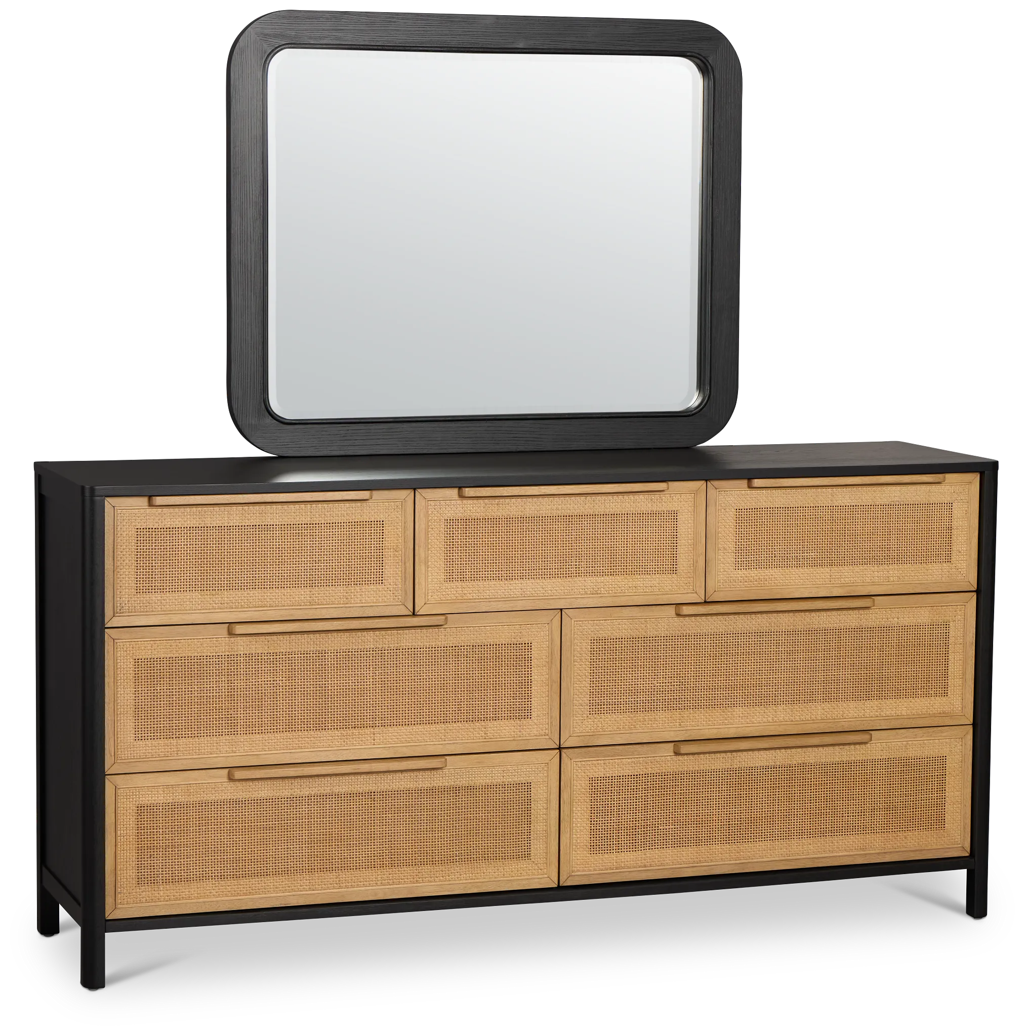 Pacific Two-tone 7-drawer Dresser & Mirror