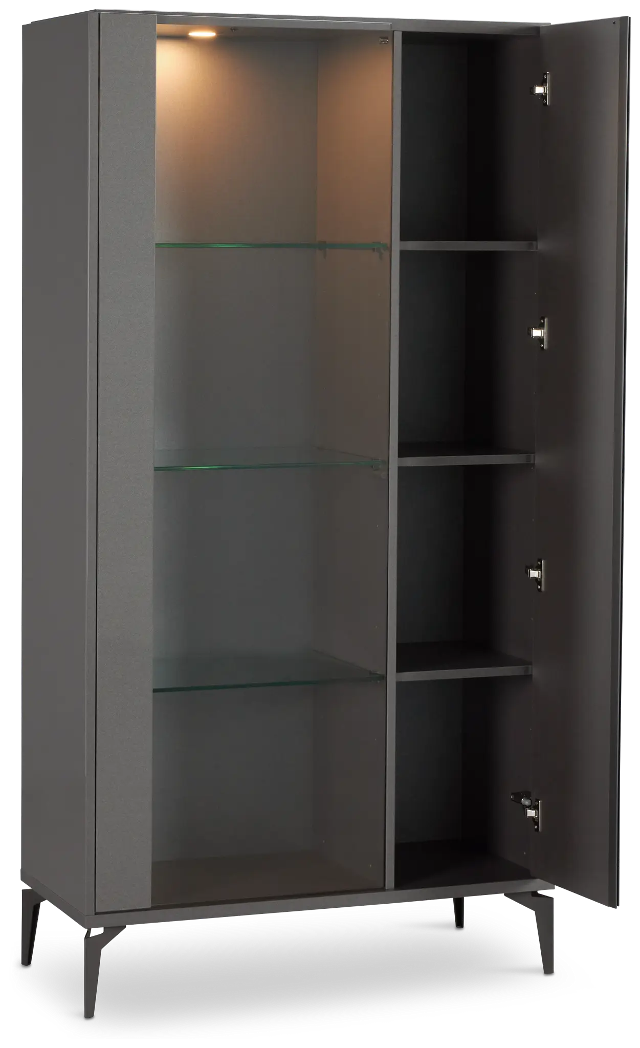 Oslo Gray 2-door Curio Oslo Gray 2-door Curio