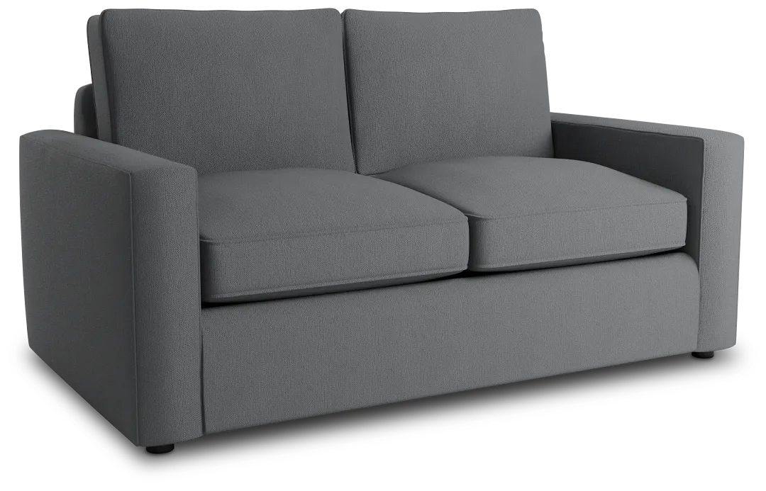 Siesta Revenue Gray Fabric Loveseat