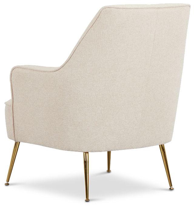 Lina Beige Fabric Accent Chair