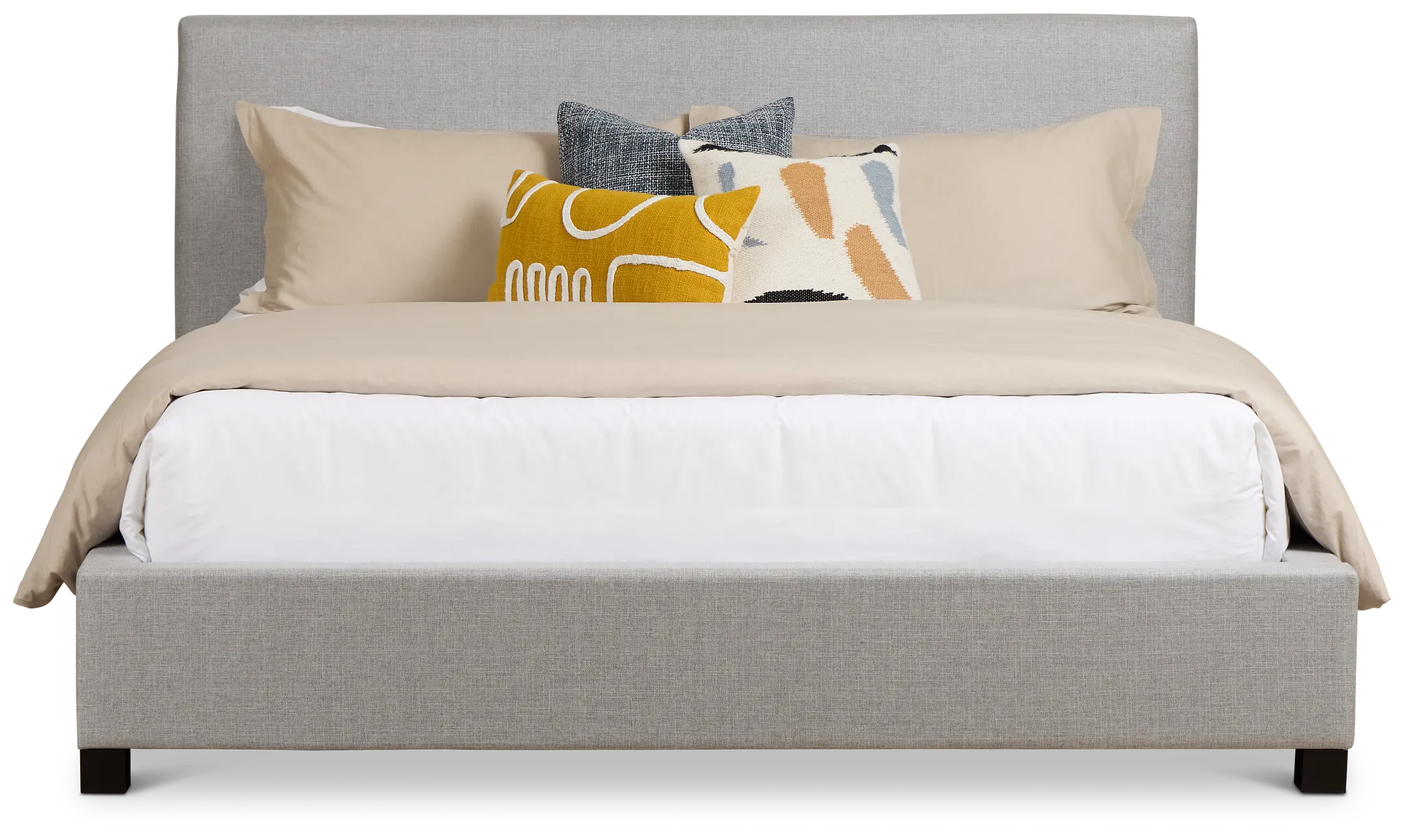 Monica Light Gray Uph Platform Bed