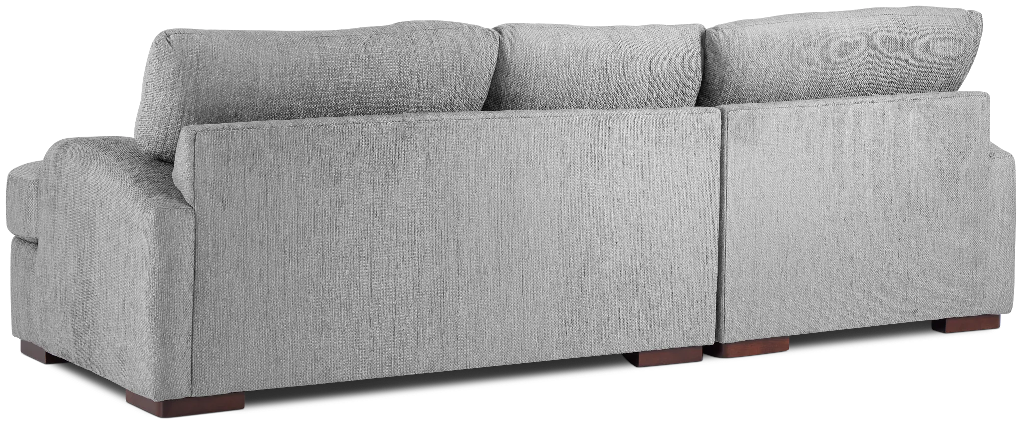 Alpha Light Gray Fabric Left Chaise Sectional