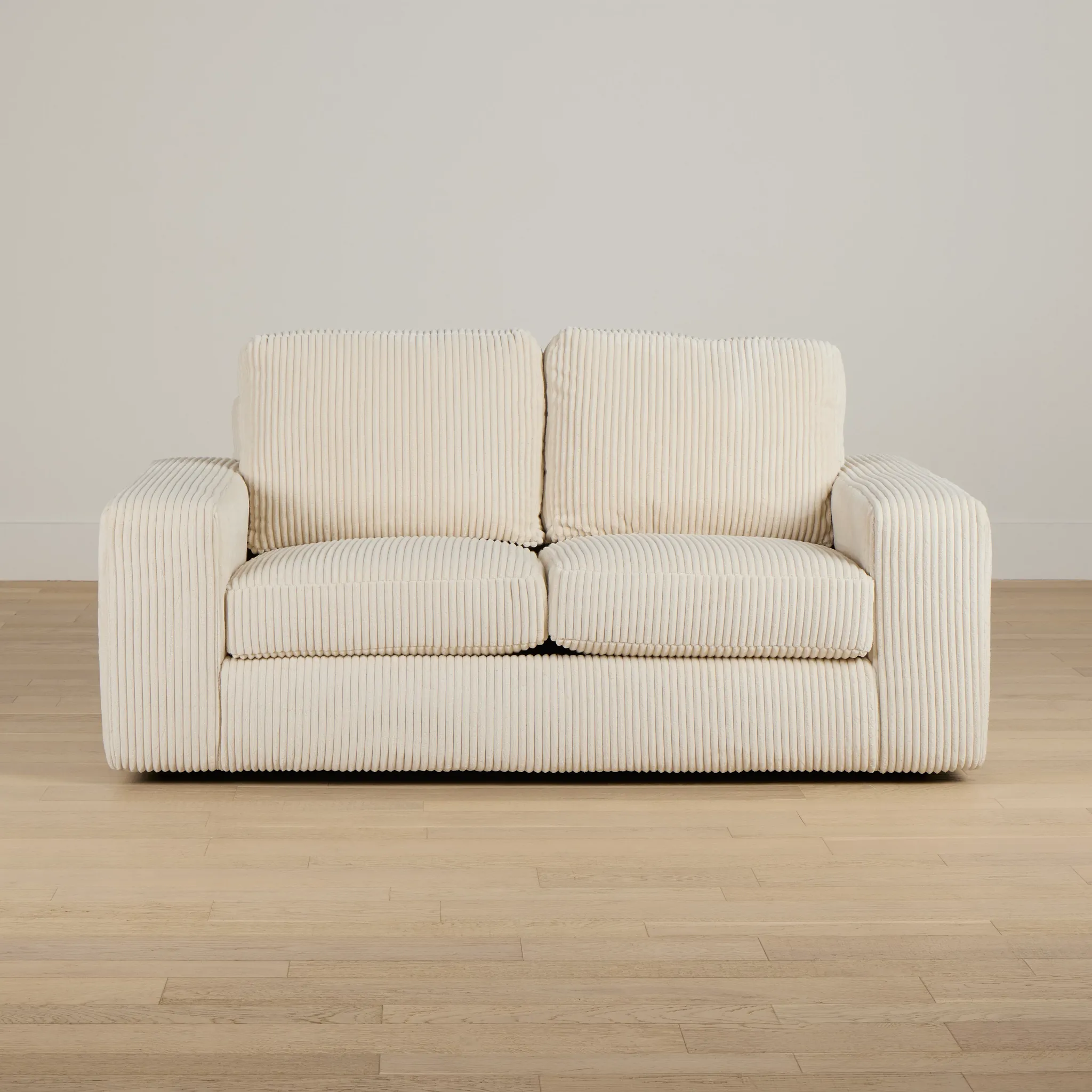 Charlie Ivory Fabric Loveseat