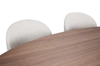 Nomad Mid Tone 78" Round Table & 4 Beige Upholstered Chairs