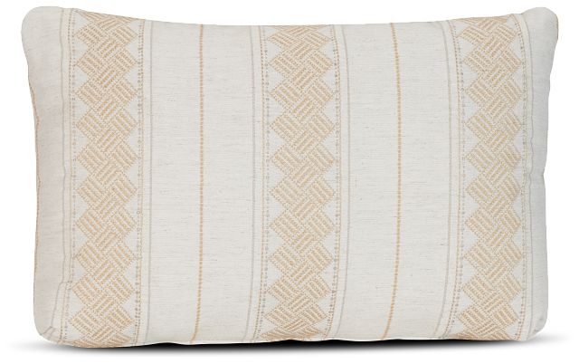 Hermione Gold Fabric Lumbar Accent Pillow