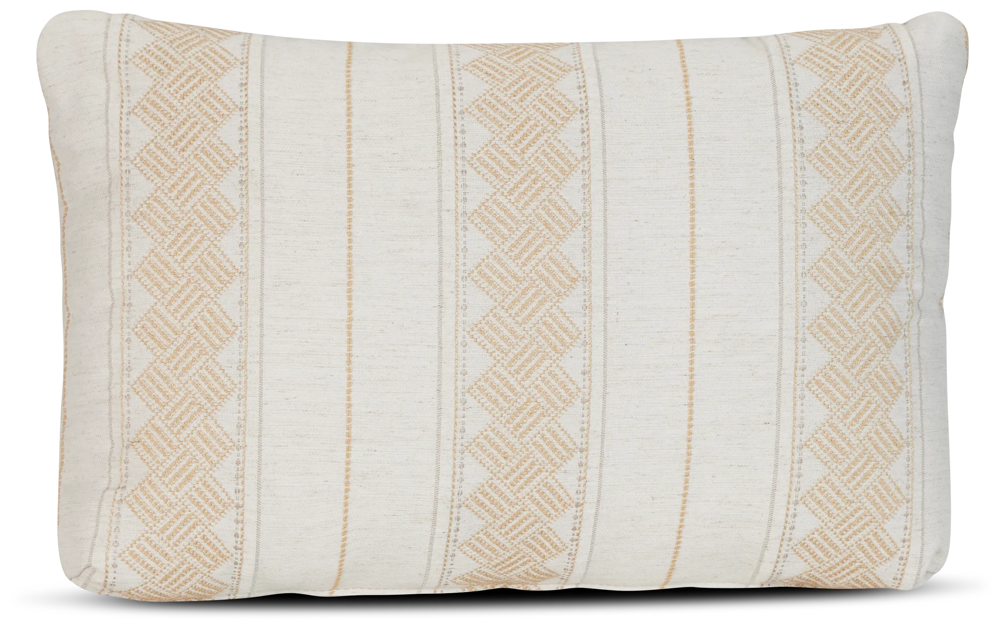 Hermione Gold Fabric Lumbar Accent Pillow
