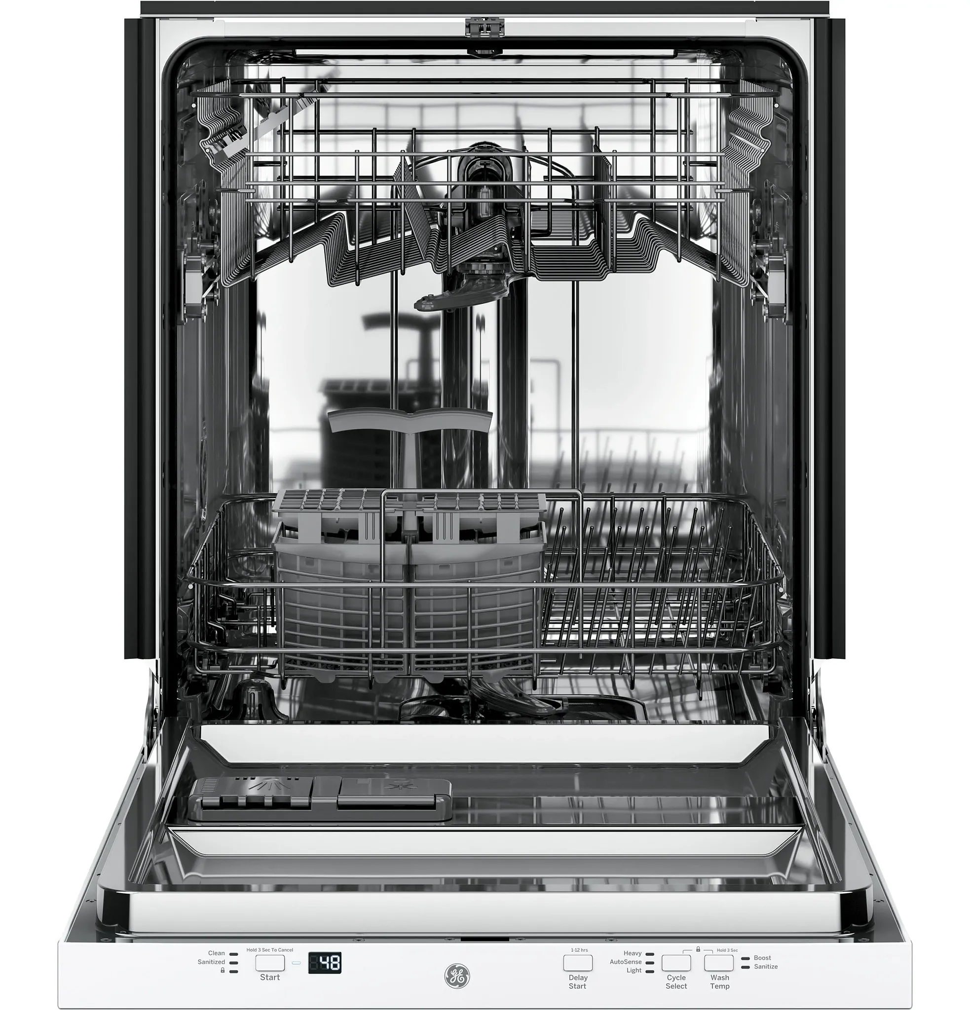 Ge 225 Series White Built In Dishwasher