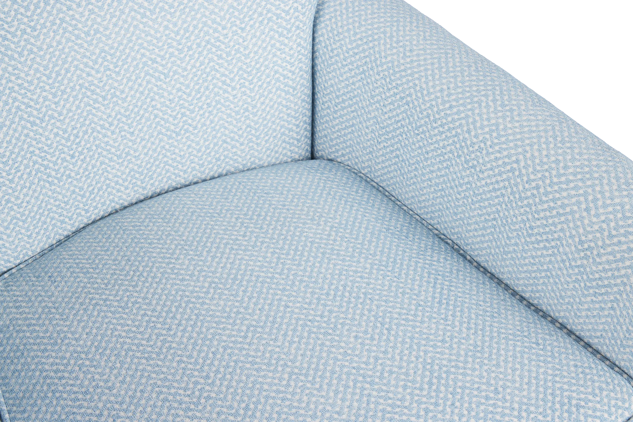 Harley Light Blue Fabric Swivel Accent Chair