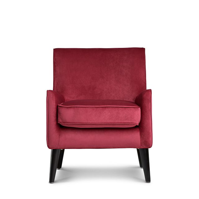 Angie Red Velvet Accent Chair (2)