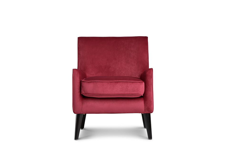 Angie Red Velvet Accent Chair