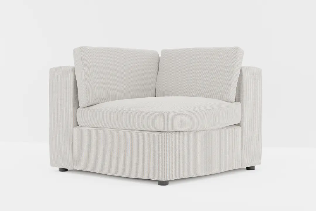 Destin Lucy Light Beige Fabric Corner Chair Destin Lucy Light Beige Fabric Corner Chair