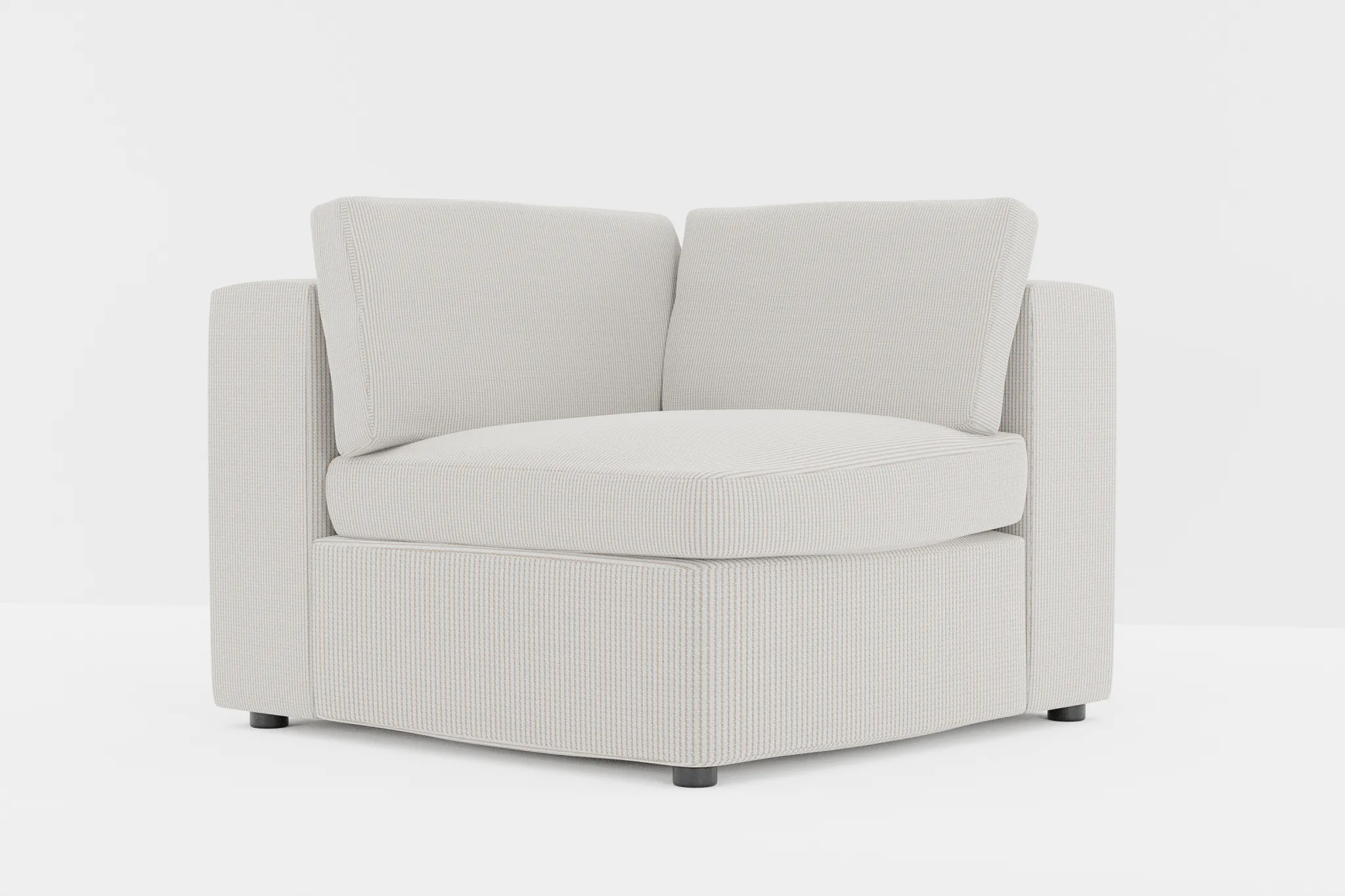 Destin Lucy Light Beige Fabric Corner Chair