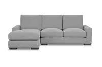 Edgewater Suave Gray Left Chaise Sectional