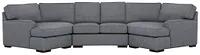 Austin Blue Fabric Dual Cuddler Sectional