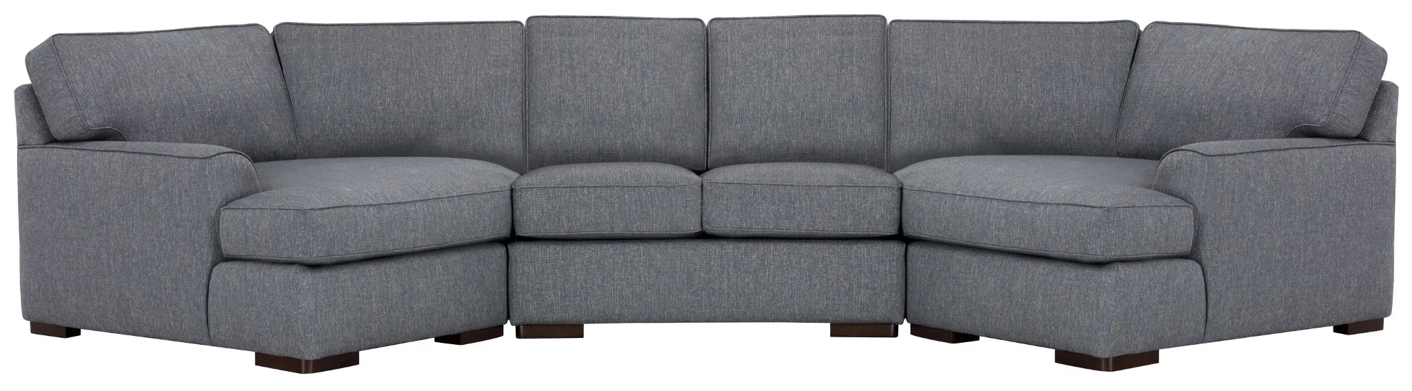 Austin Blue Fabric Dual Cuddler Sectional