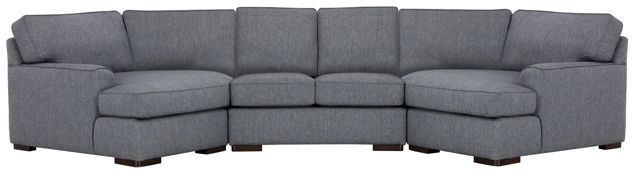 Austin Blue Fabric Dual Cuddler Sectional Austin Blue Fabric Dual Cuddler Sectional