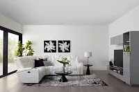 Troy White Micro Right Console Love Reclining Sectional