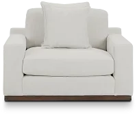 Mckenzie White Fabric Chair