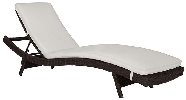 Grate White Cushioned Chaise