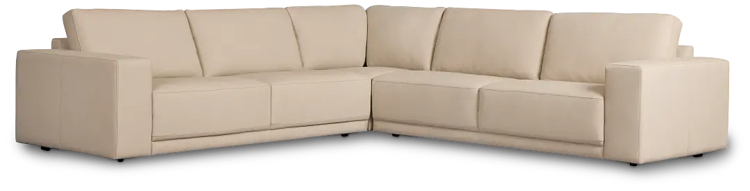 Kellan Ivory Leather Small Two-arm Sectional Kellan Ivory Leather Small Two-arm Sectional