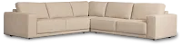 Kellan Ivory Leather Small Two-arm Sectional