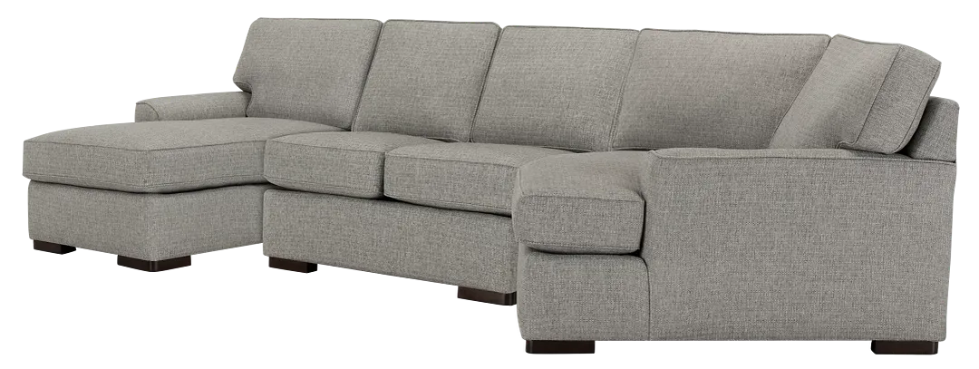 Austin Gray Fabric Left Chaise Cuddler Sectional