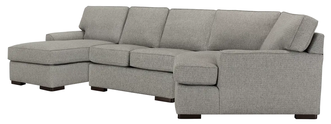 Austin Gray Fabric Left Chaise Cuddler Sectional Austin Gray Fabric Left Chaise Cuddler Sectional