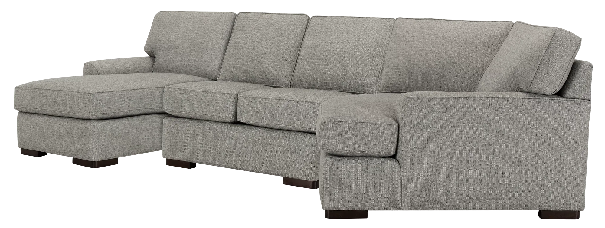Austin Gray Fabric Left Chaise Cuddler Sectional