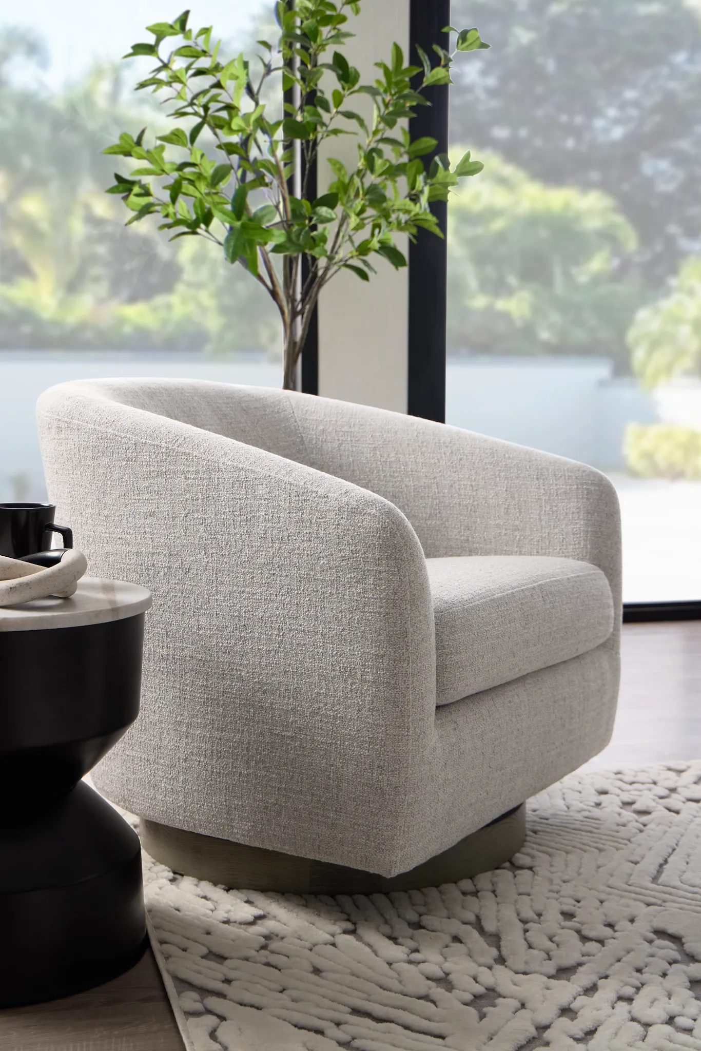 Paloma Gray Fabric Accent Chair