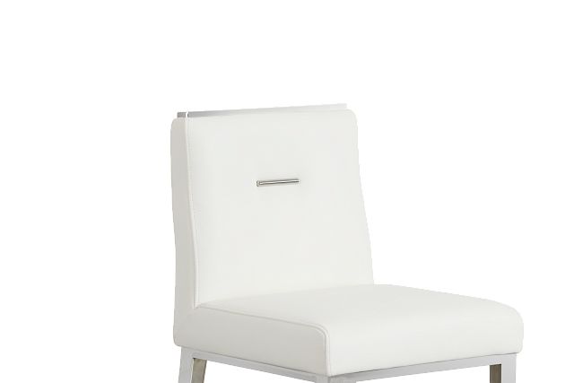 Alameda White 24" Upholstered Barstool