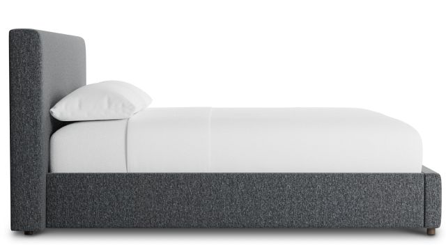 Grayton Delray Dark Gray 44" Upholstered Platform Bed