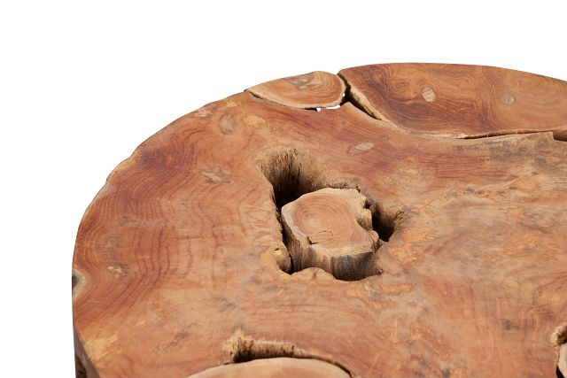 Haven Mid Tone Teak Round End Table