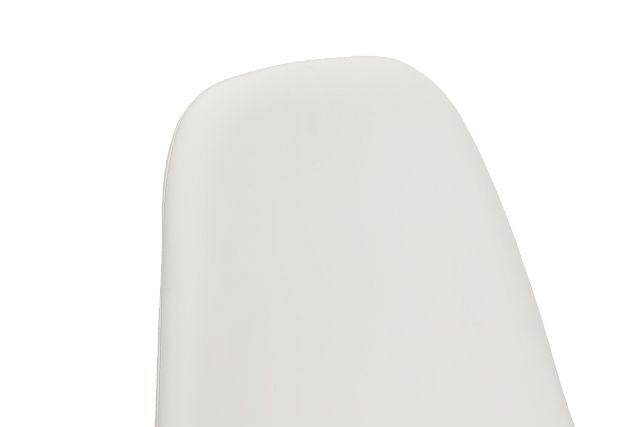 Havana White Micro Upholstered Side Chair W/ Black Legs