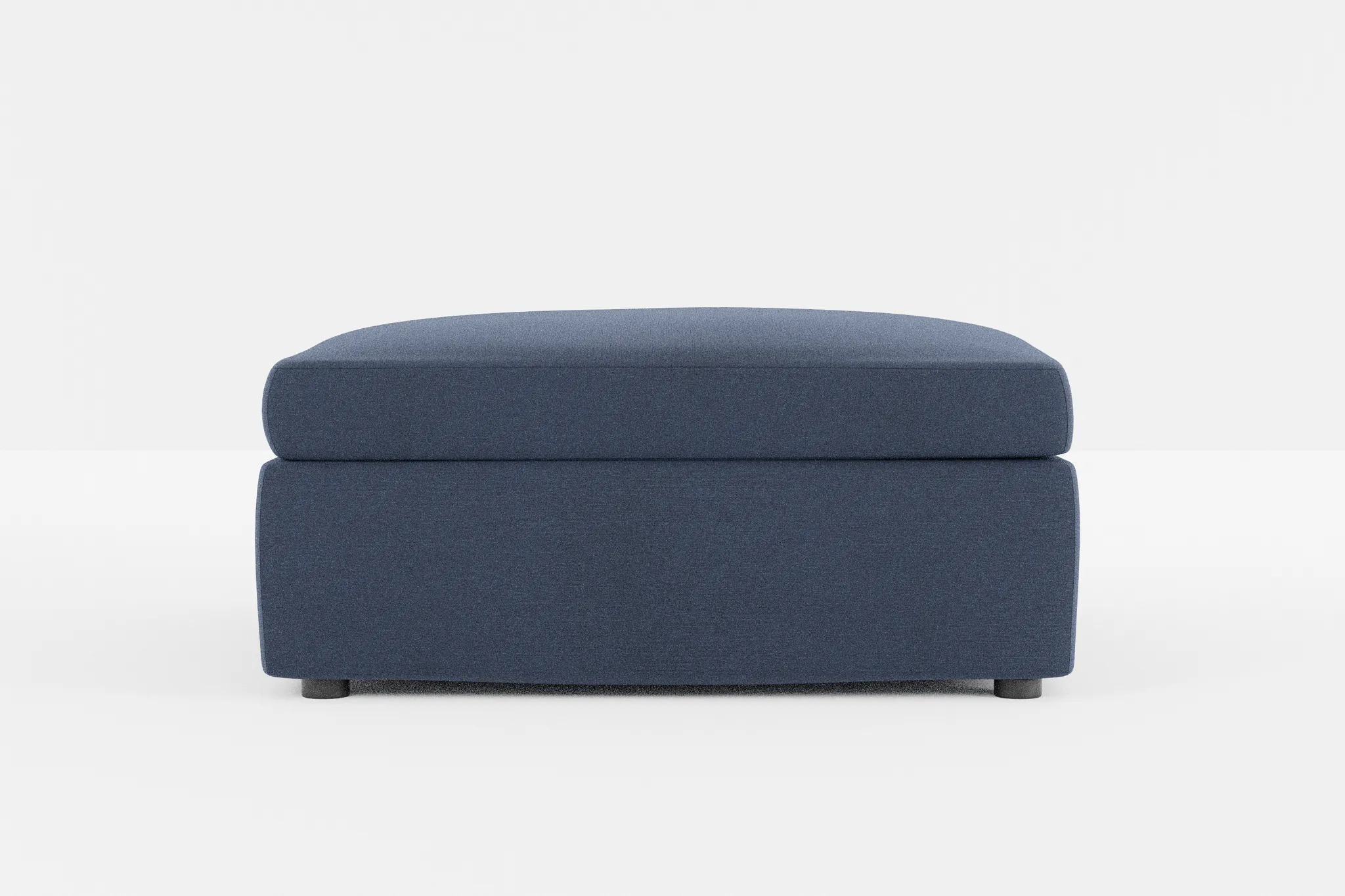 Destin Peyton Dark Blue Fabric Cocktail Ottoman