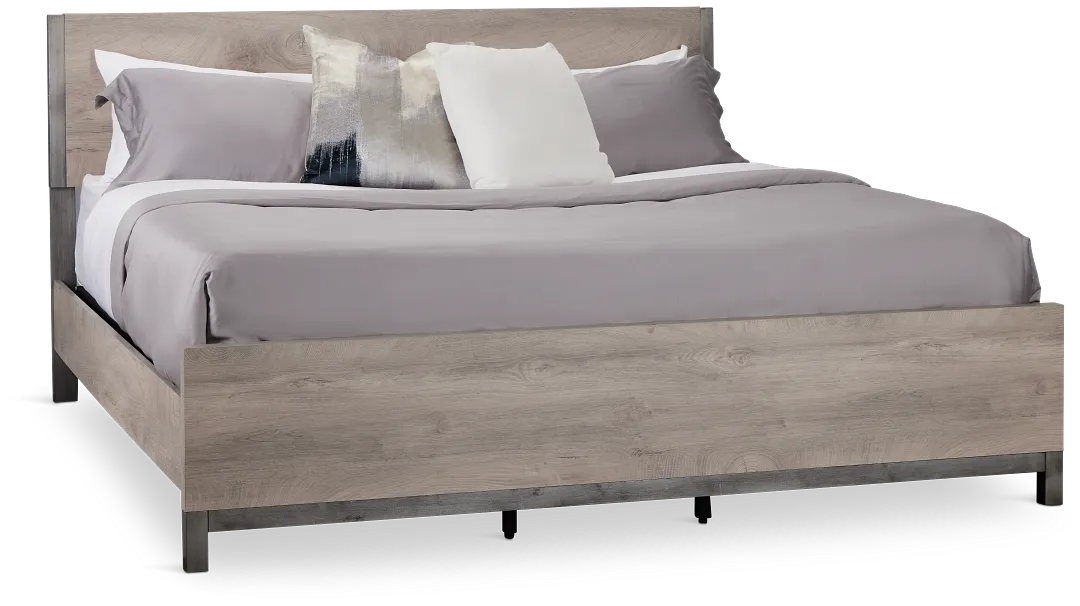Evanston Gray Panel Bed