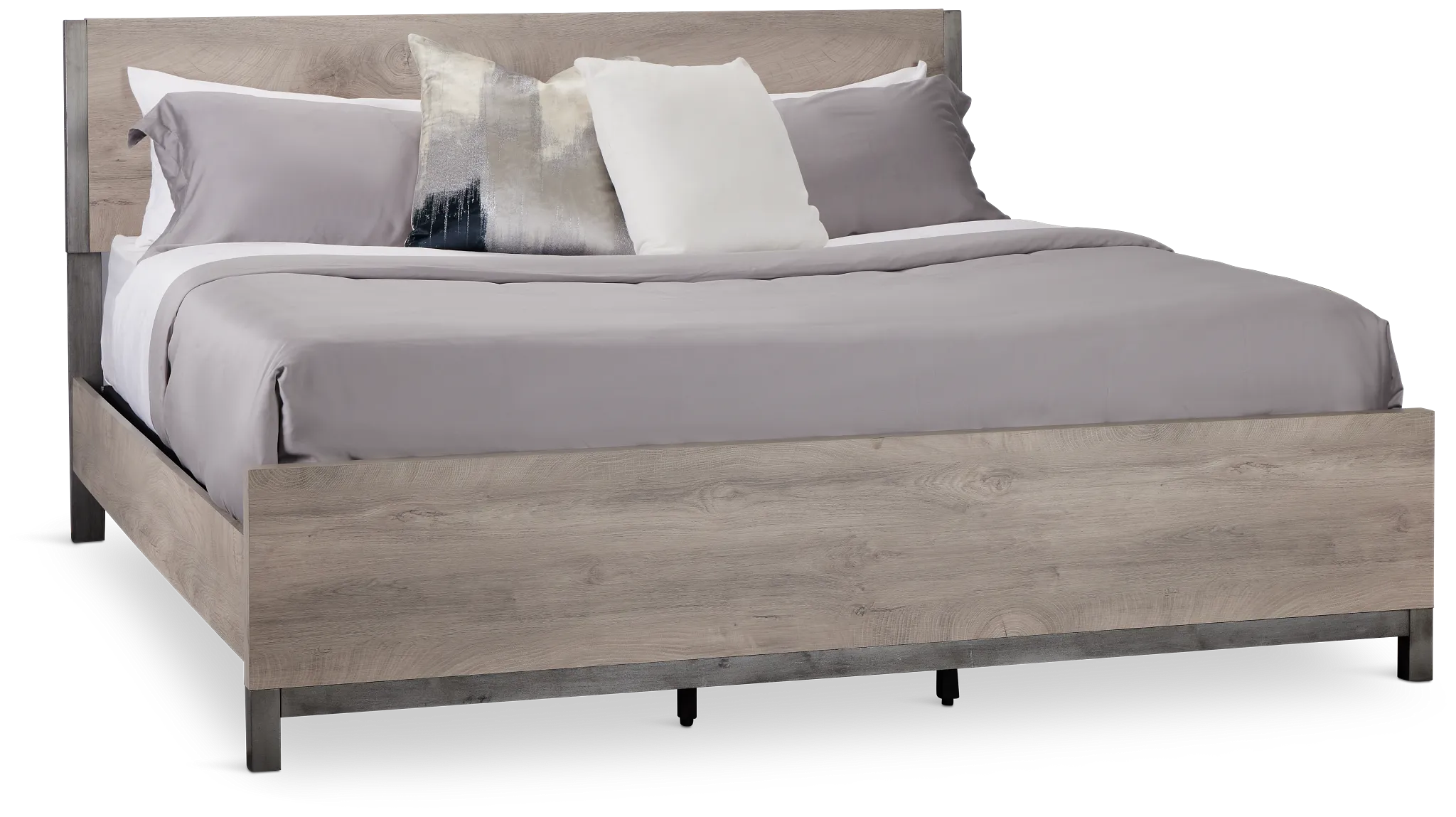 Evanston Gray Panel Bed