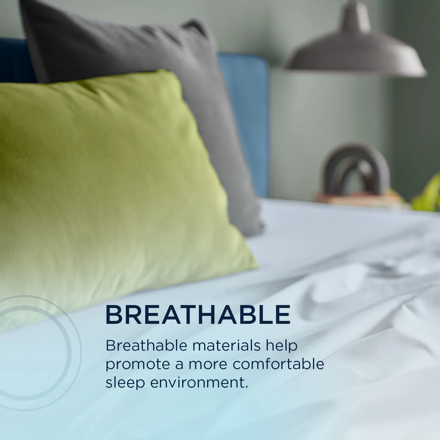 Tempur-pedic Breeze Cooling Light Blue Tencel Ctn Sheets