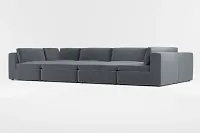 Destin Joya Gray Velvet 8-piece Pit Sectional