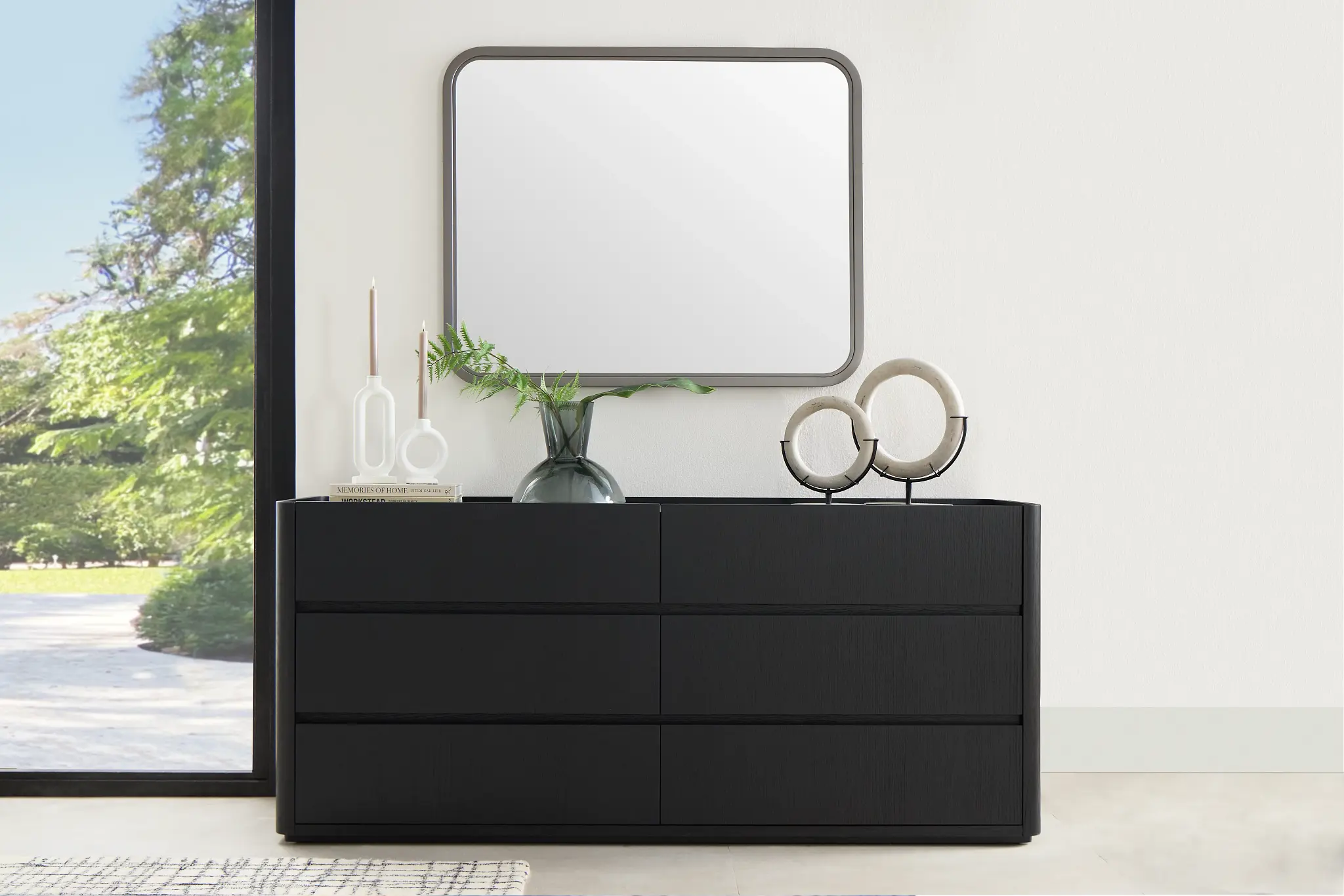 Nomad Black Dresser & Mirror Nomad Black Dresser & Mirror