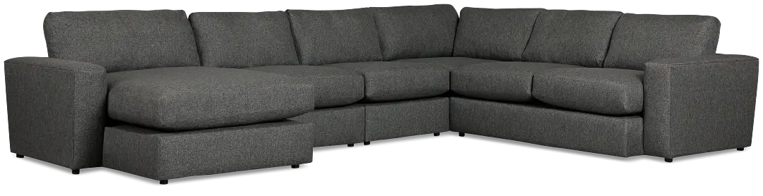 Brantley Dark Gray Fabric Large Left Chaise Sectional Brantley Dark Gray Fabric Large Left Chaise Sectional