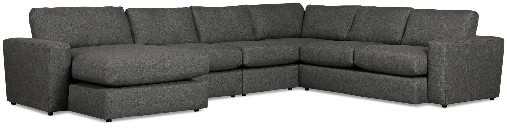 Brantley Dark Gray Fabric Large Left Chaise Sectional Brantley Dark Gray Fabric Large Left Chaise Sectional