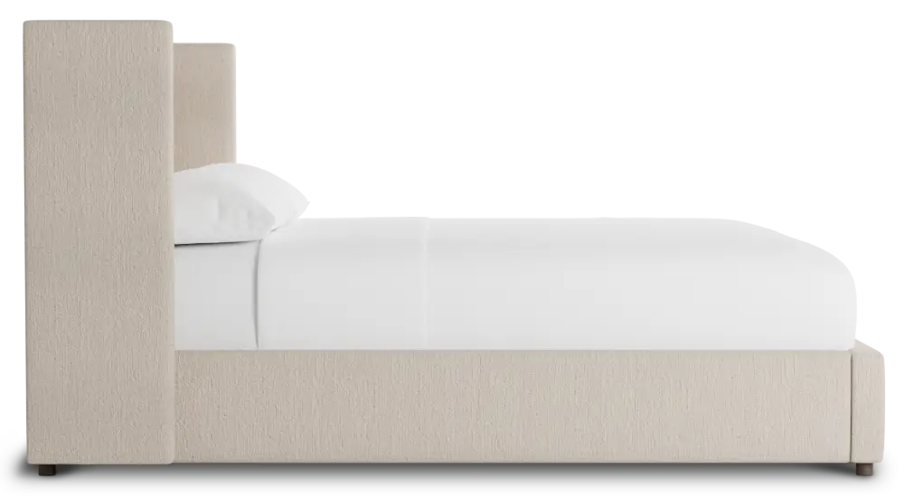 Captiva Linen Beige 48" Upholstered Shelter Bed Captiva Linen Beige 48" Upholstered Shelter Bed