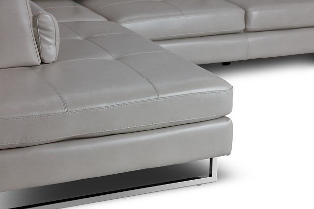 Alec Light Gray Micro Left Chaise Sectional