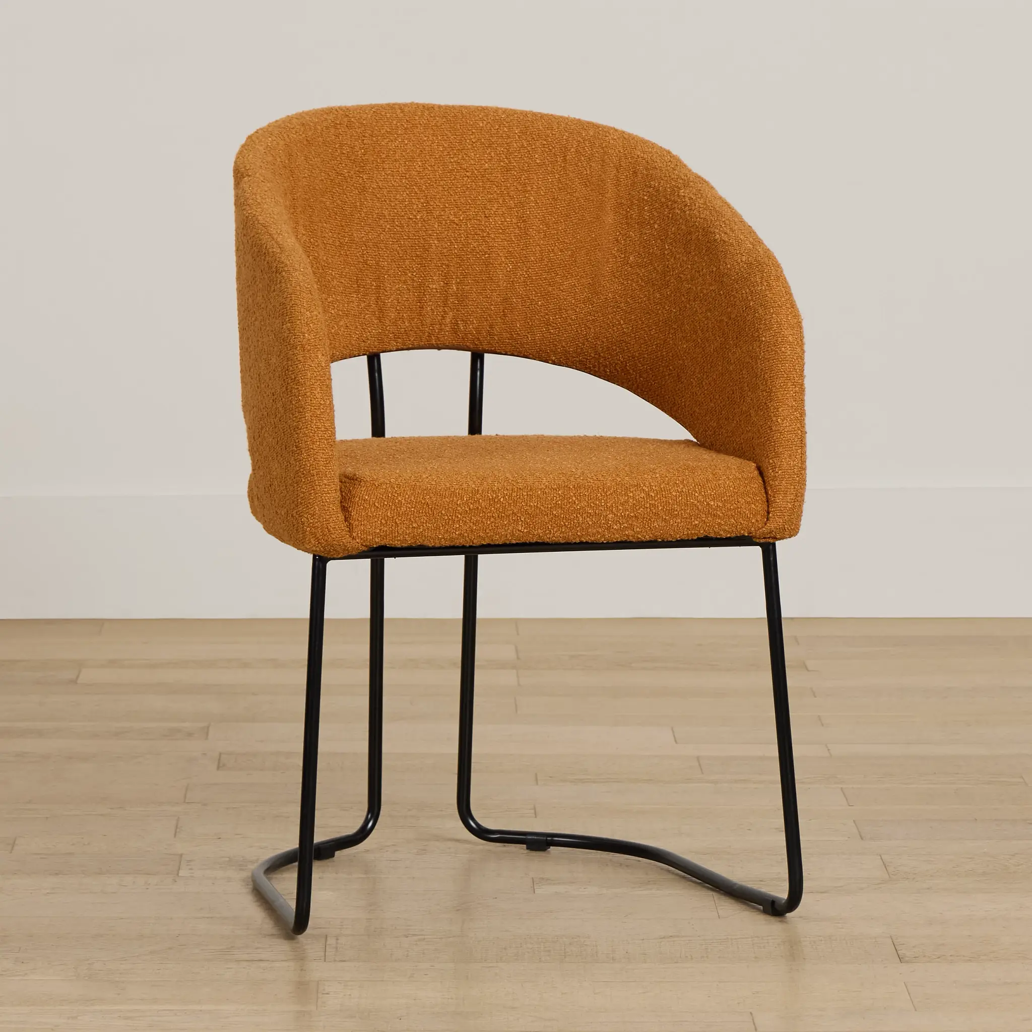 Merrick Dark Orange Round Upholstered Side Chair Merrick Dark Orange Round Upholstered Side Chair