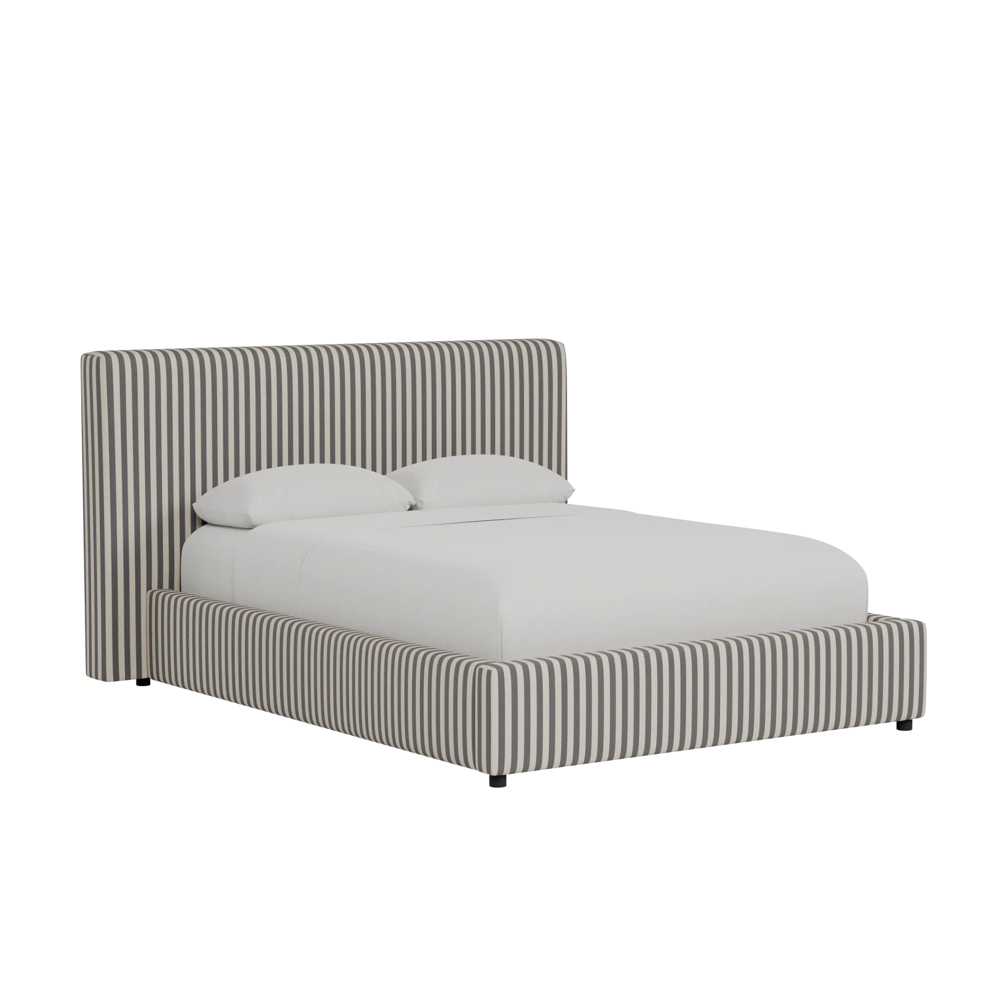 Grayton Sea Lane Dark Blue 44" Upholstered Platform Bed