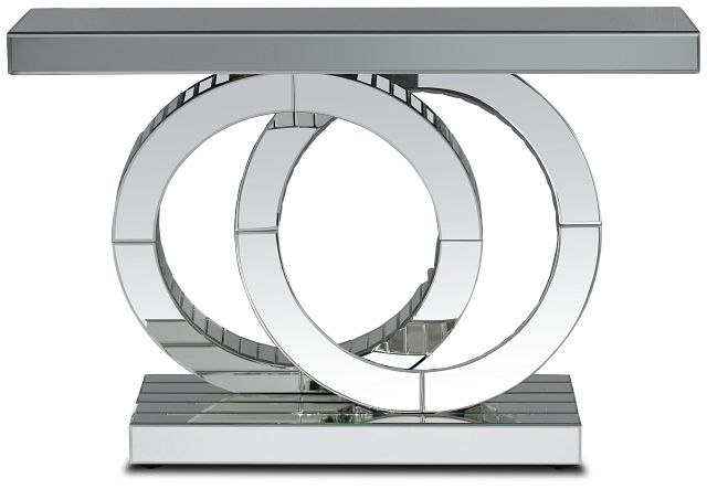 Elonne Silver Mirrored Console Table
