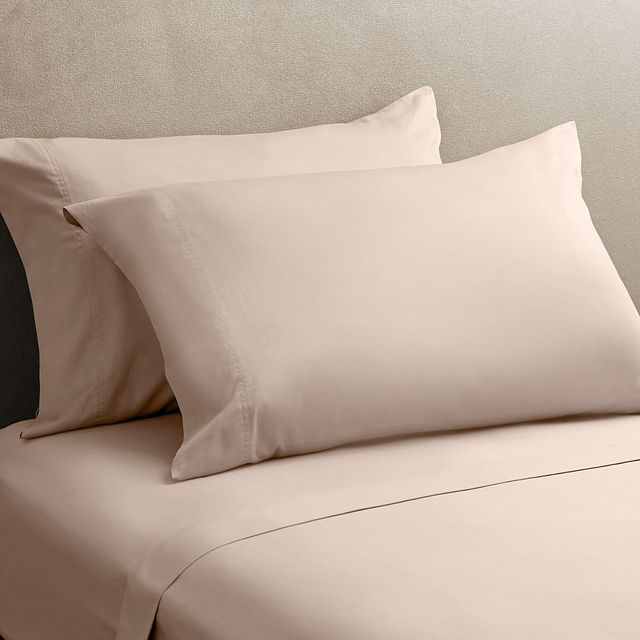 Rest & Renew Cotton Sateen Pink 300 Thread Sheet Set