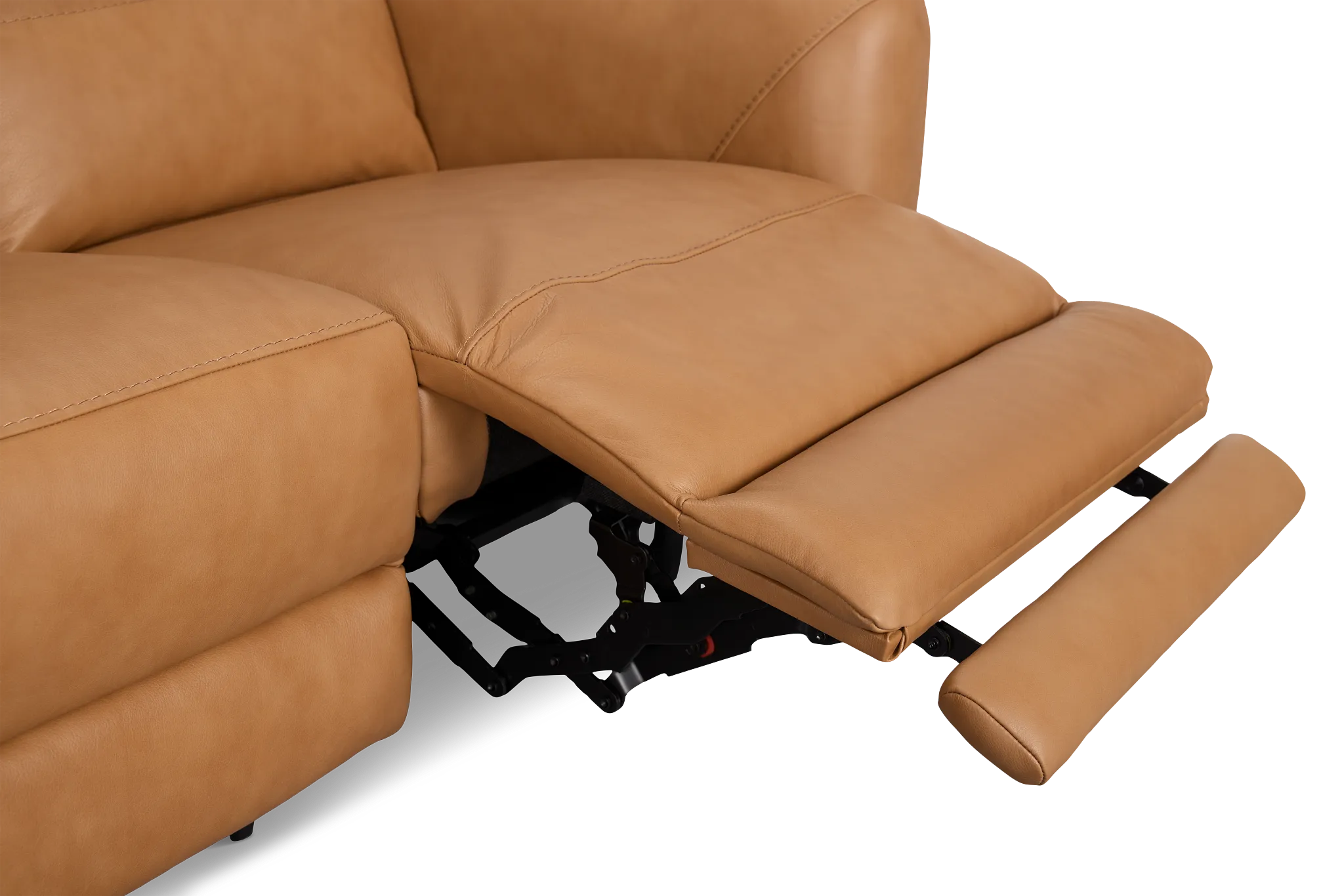 Keaton Brown Lthr/vinyl Power Reclining Loveseat W/ Power Headrest