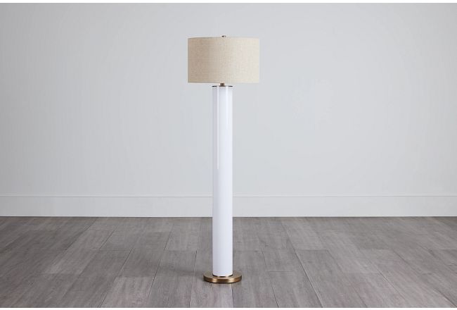 Larsen White Floor Lamp